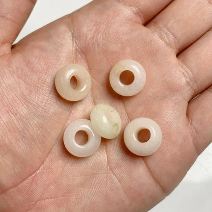 Natürliche Stein Große Loch Perle Anhänger Abacus Form Schmuck Zubehör Natürliche Quarz Jade Opal Charme Für Die Herstellung DIY Ohrring