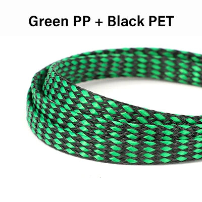 10M/Rolle Neue PET-Garn + PP-Baumwolle Geflochtene Isolierhülle 4mm 8mm 12mm Kabelummantelung Drahtschutz Kabelummantelungsschlauch
