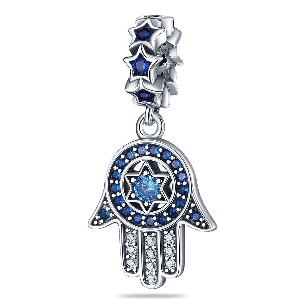 Heiße Verkäufe 925 Sterling Silber Charms Perlen Teufel Auge Fatimas Hand Kreuz Perlen Fit Original Armband Frauen DIY schmuck Geschenke