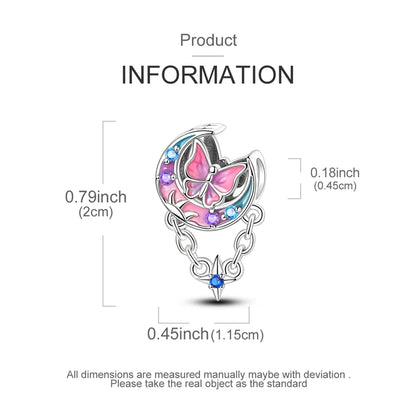 925 Sterling Silber Mond Schmetterling Charms Perlen Kopfhörer Avocado Anhänger Schmuck Fit Original 925 Armband Für Frauen DIY Geschenk