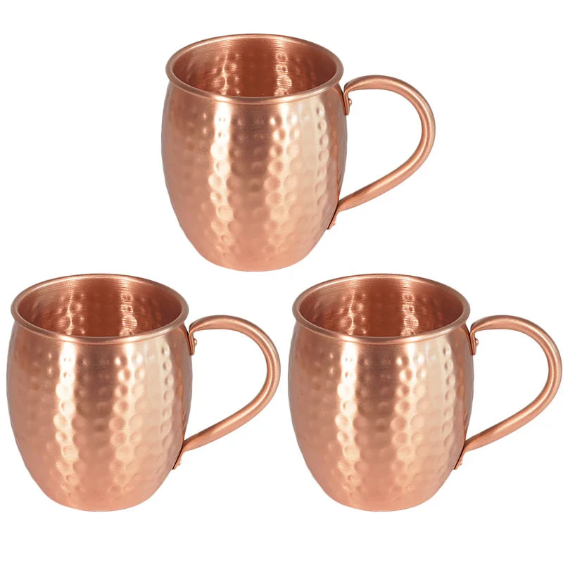 100% Kupfer Moscow Mule Becher Langlebige Kupferfarbene Bierkrüge 350ml Kaffeebecher Milchbecher Reiner Kupfer Barbecher Trinkgefäß
