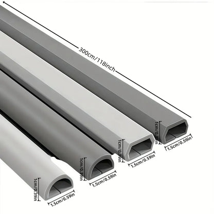 1 x 1/3 m selbstklebender PVC-Kabelmanagementstreifen, dekorativer Drahtschutzstreifen, geeignet zum Abdecken von Drähten an Wänden und Böden