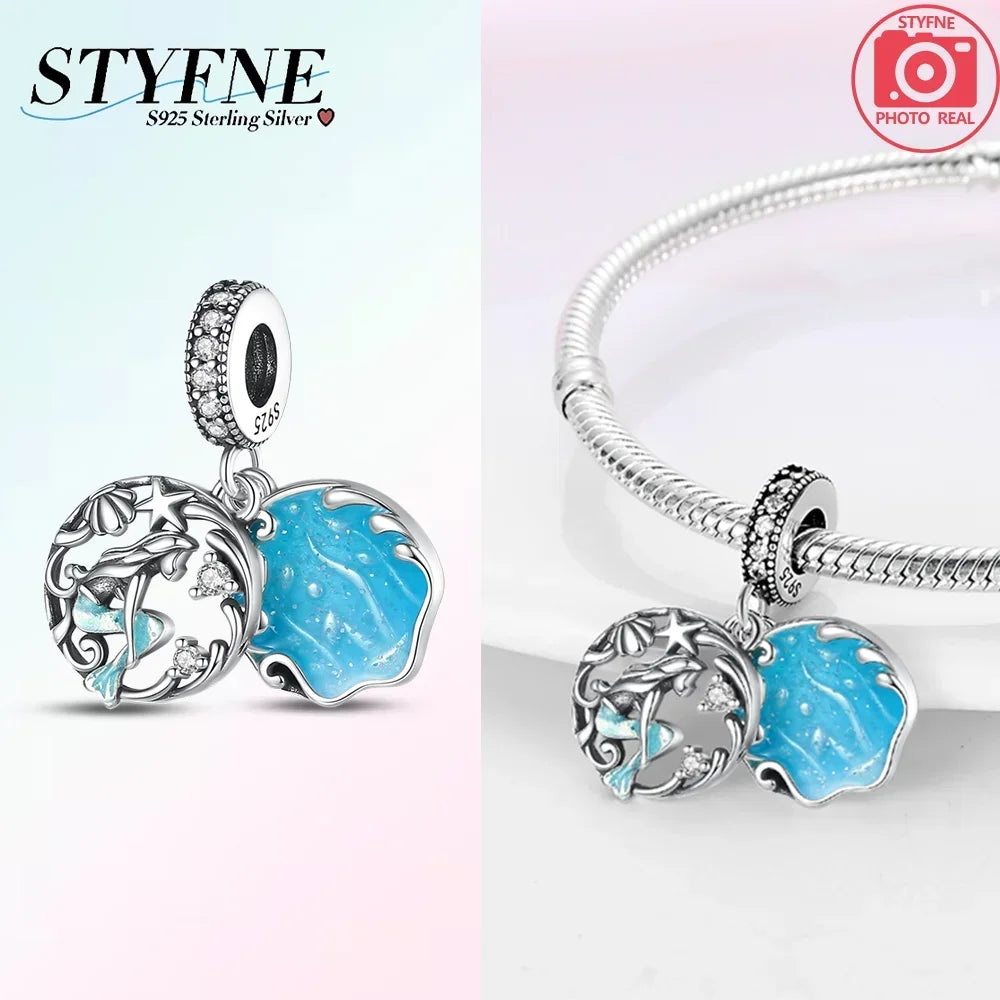 Heißer Verkauf 925 Sterling Silber Ozean Welt Serie Meeresschildkröte Seestern Kleine Krabbe Krake Charms Bead Fit 925 Armband DIY Schmuck