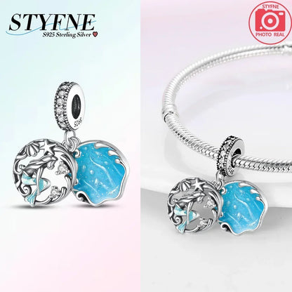 Heißer Verkauf 925 Sterling Silber Ozean Welt Serie Meeresschildkröte Seestern Kleine Krabbe Krake Charms Bead Fit 925 Armband DIY Schmuck