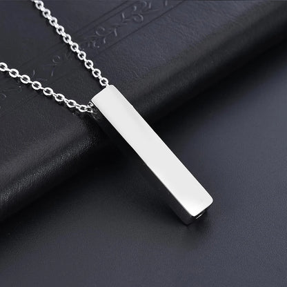 Urn Necklaces for Ashes and Keepsakes, Stainless Steel, Cube Pendant, Urn Necklace for Cremation