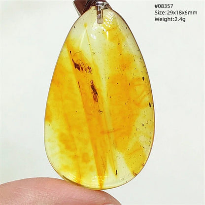 Natürlicher Bernstein-Anhänger Blumenförmiger Gelber Baltischer Bernstein Damen Herren Schmuck Reiki-Stein Burma AAAAAAA