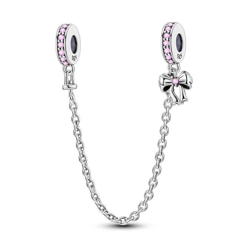 Silberverschluss, 925er-Sterlingsilber, CZ-Pflaster-Clip-Charms, Gänseblümchen-Perlen, Stopper, Sicherheitskette, passend für Original-Armreif, Schmuck-Clip