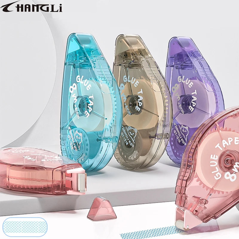 8-teiliges doppelseitiges Rollklebeband mit großem Fassungsvermögen – hohe Viskosität, einfach zu kleben, nur eine Kratzer, bequem und schnell, geeignet für handgefertigte Projekte, Sammelalben, Schul- und Bürobedarf a