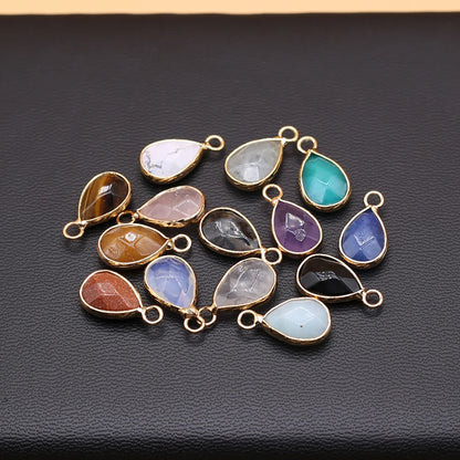 5 teile/los Natürliche Achate Anhänger Abschnitt Mix Bunte Stein Anhänger Charms für Frauen Männer, Die DIY Schmuck Halskette Zubehör