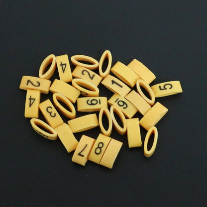 330-teiliges Routenmarker-Set in Schwarz auf Gelb, K-Typ-Kabelmarkierungsetiketten, Kabelnummernmarkierungen für Kabel bis A bis Z, Nummern 0 bis 9