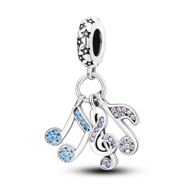 Sicherheitsketten aus 925er-Sterlingsilber, violette Serie, Schmetterling, Widder, Zwillinge, passend für Original-Armbänder, DIY-Schmuckherstellung, Geschenk für Frauen