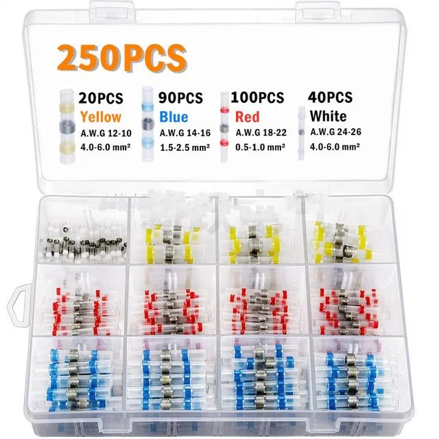 300 stücke-800 stücke Solder Versiegelt Draht Anschlüsse Schrumpf Solder Butt Anschlüsse Solder Connector Kit Automotive Marine isolierung