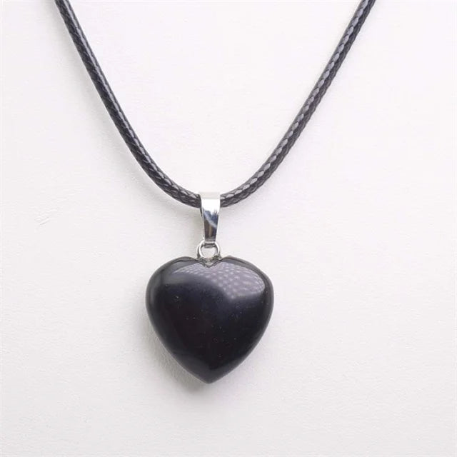 Natürliche Achate Türkise Rosa Quarz Herzform Anhänger Kristall Amethysten Heilung Edelstein Halskette Frauen Charme Männer Schmuck