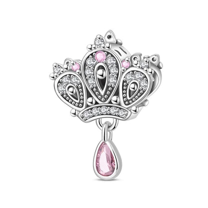 Rosa Charms aus 925er-Sterlingsilber, Perlen, Schmetterling, Parfümflasche, Krone, herzförmiger Zirkon, Charms für Frauen, feiner DIY-Schmuck, Geschenke