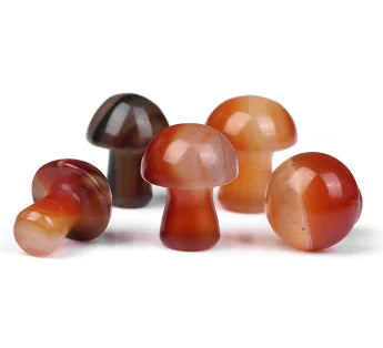 5 stücke Naturstein Pilz Figur Kristall Amethyst geschnitzt Handwerk Dekoration Wohnkultur Ornament Weihnachts geschenk 15x20mm