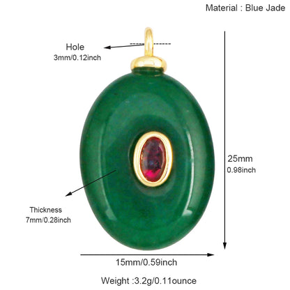 Jade Achat Amethyst Amazonit Wasser Gras Lapis Lazuli Charm Anhänger, 18K echt vergoldet Schmuck für Halskette Handwerk Herstellung S79
