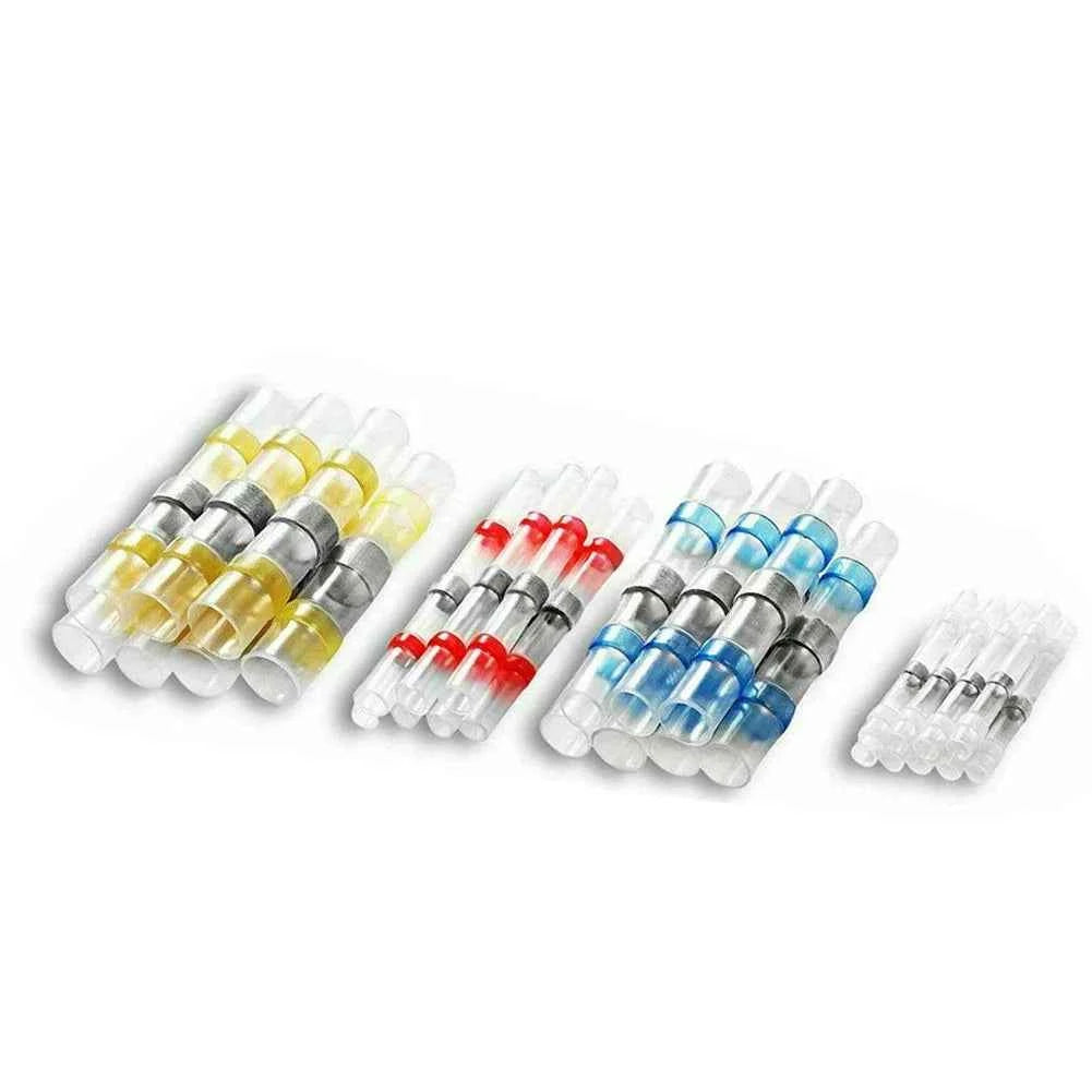400PCS Solder Dichtung Hülse Schrumpf Butt Draht Anschlüsse Terminal Wasserdichte Kit Isolierte Draht Stecker Terminal Kit