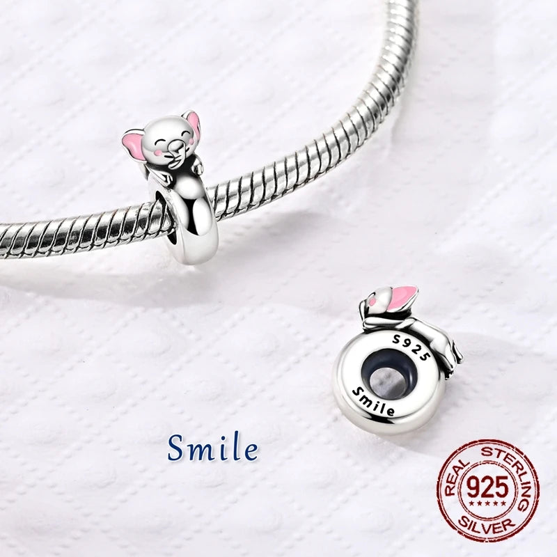 Clip-Perle mit Tiermotiv, 925er-Sterlingsilber, Löwe, Tiger, Elefant, Hund, Positionierungsperle, passend für Original-Armbänder, DIY-Schmuck