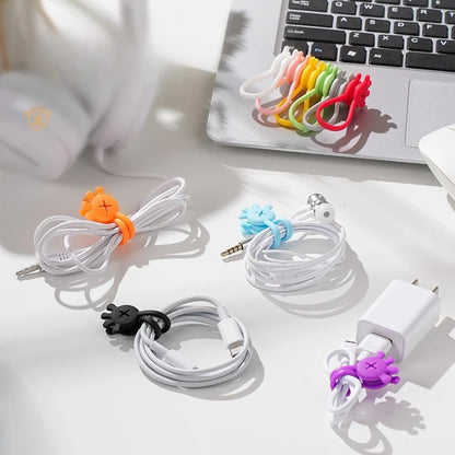 Wiederverwendbare magnetische Kabelbinder – Silikon-Kabel-Organizer-Clips für Drähte, Kopfhörer, Büro, Schreibtisch, Kühlschrank und Buchmarkierung