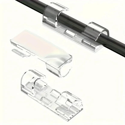 100/150/200 Stück Kabelklemmen, selbstklebende Kabelklemmen, transparente Kabelmanagement-Clips, Kabel-Organizer für Schreibtische, Büros