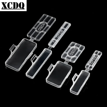 50 stücke Kabel Label Tag Box Transparent Kunststoff Kabelbinder Marker Tag Draht Zeichen Name Halter Display Identifikation Dichtung Fall LMC