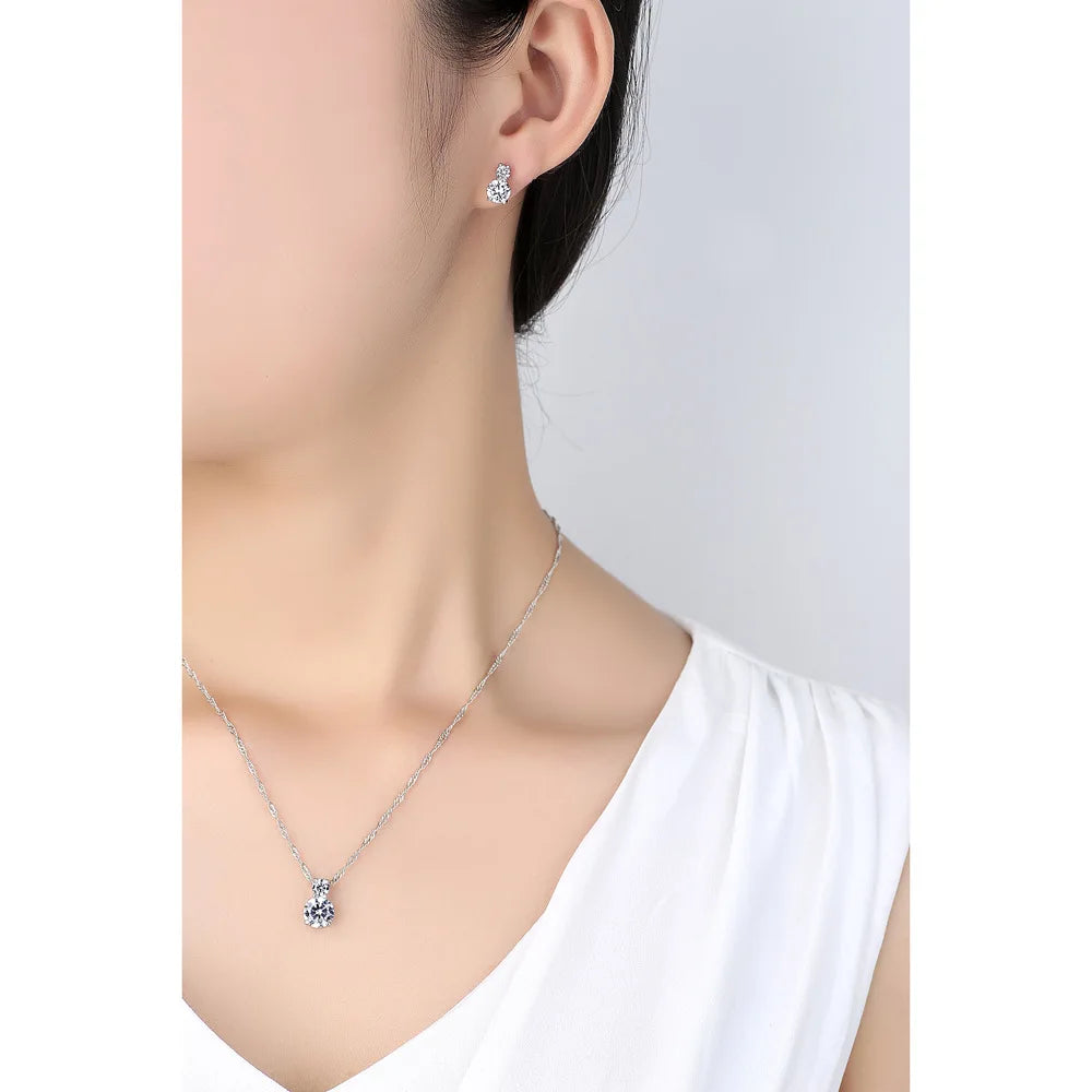 Halskette aus 925er-Sterlingsilber mit Zircom für Damen, 18 Karat vergoldet, Schmuckanhänger, Geburtstagsparty-Geschenk, Schmuck, Geschenk, Neu, N36947