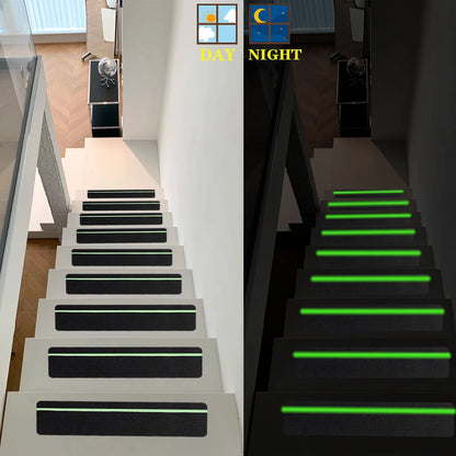 2/5/12 Stück Leuchtende Rutschfeste Klebebänder für Treppen Selbstklebende Mattierte Oberfläche Innen- und Außenbereich Stufen Korridor Anti-Rutsch-Aufkleber