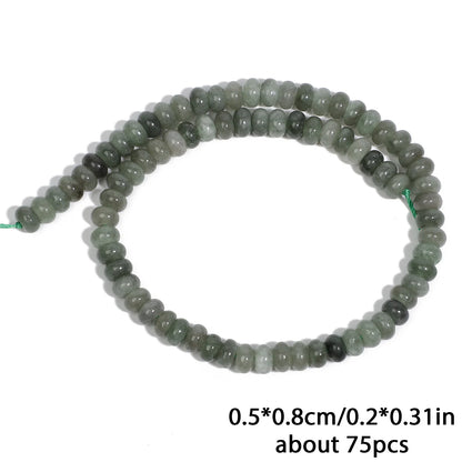 5x8mm Natürliche Abacus Rondelle Jade Quarz Perlen Stein Flache Runde DIY Charms Armbänder Lose Perlen Für Schmuck Machen liefert