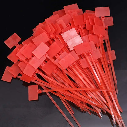500/100 Stück Nylon-Kabelbinder, Kunststoff-Schlaufenbinder, Marker, Etikett, Kabel, selbstsichernder Reißverschluss, waschbare Riemen für die Aufbewahrung zu Hause, im Büro, im Garten