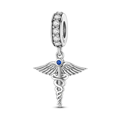 Charms aus 925er-Sterlingsilber, Flugzeug, Reisepass, Elefant, Perlenanhänger, passend für Original-Armbänder, für Frauen, Geburtstag, Modeschmuck, Geschenk