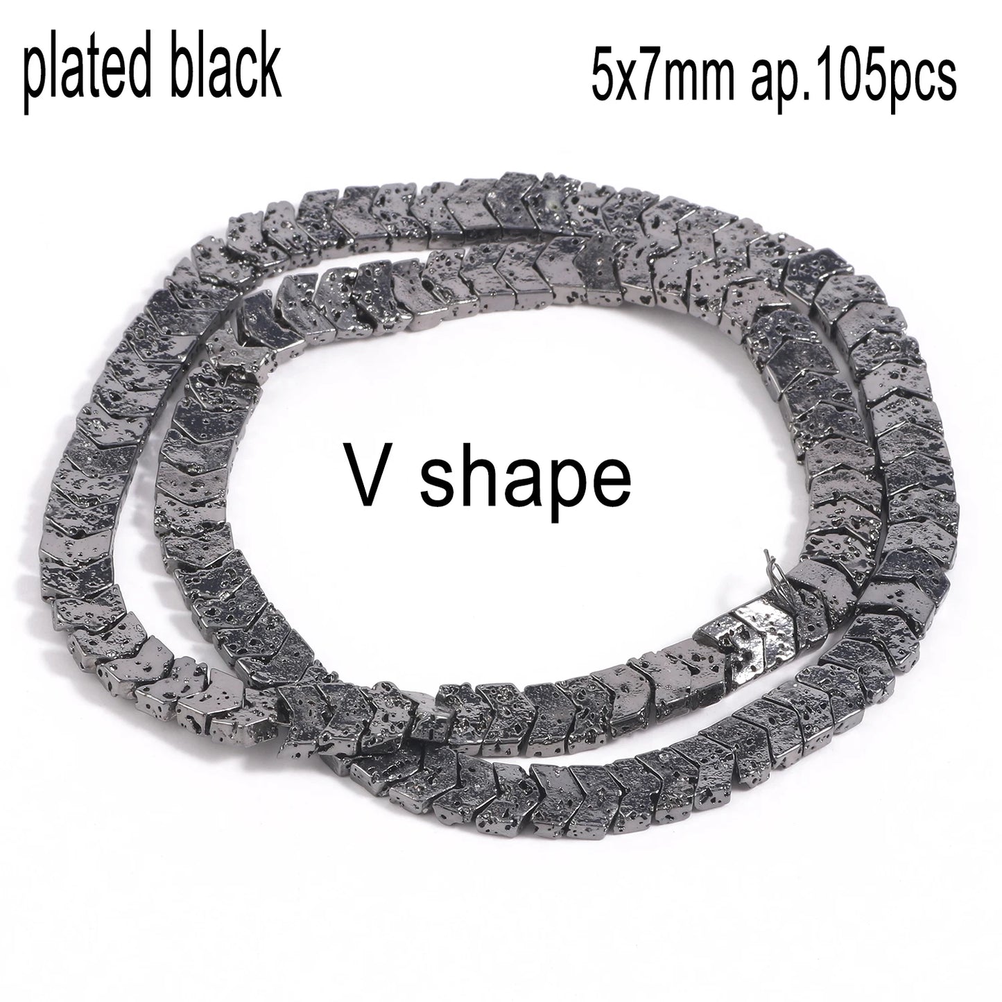 Schwarze vulkanische Lavagesteinperlen, Mineralperlen, Charms, Rohrwürfel, runde geometrische Formperlen für Schmuckherstellung, DIY-Armband