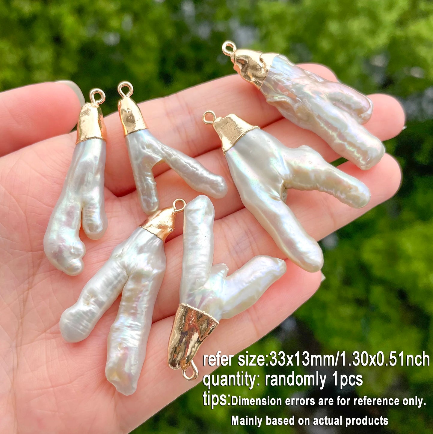 1 stücke Natürliche Süßwasser Perle Anhänger Exquisite Unregelmäßige Barock Geformt Für Schmuck Machen DIY Halskette Armband Zubehör