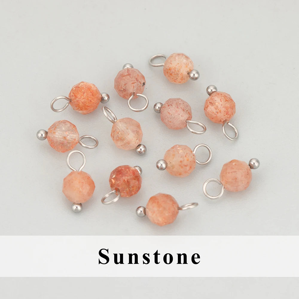 GUFEATHER, 20 Stück/Los, MH25, Schmuckzubehör, Edelstahl, Naturstein, Charms, handgefertigt, DIY-Anhänger, Schmuckherstellung