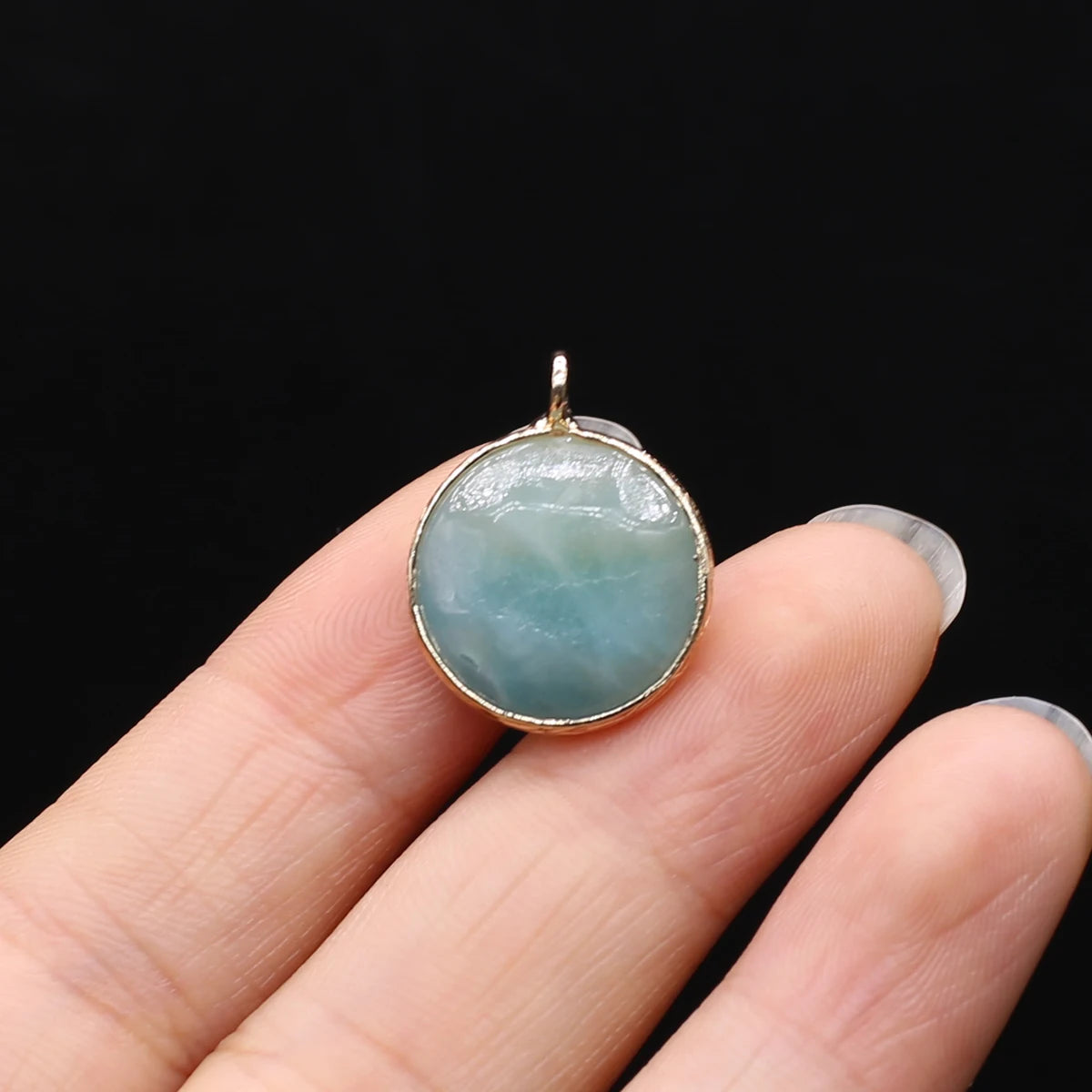 Multishape Natürliche Amazonites Anhänger Charms Natürliche Blaue Stein Stecker für Die DIY Jewerly Halskette Armband Zubehör