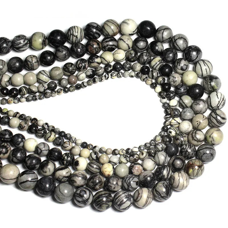 Großhandel Schwarz Onyx Achat Runde Naturstein Perlen Für Schmuck Machen DIY Armband Halskette Charms 4/6/8/10/12/mm Strang 15''