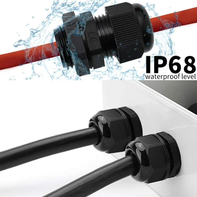 40 Stück IP68 PG7/PG9/PG11/PG13,5 Kabelverschraubung, wasserdichtes Steckverbinder-Set – Zubehör für elektrische Leitungen und Befestigung