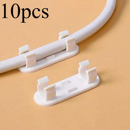 10-100pcs Wire Fixers, Cable Management Clip Punch Free Wire Clips, Self-adhesive Cable Organizers For Wall Wiring