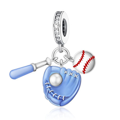 Blue Series Charm-Anhänger aus 925er-Sterlingsilber, Dackel-Feder, Meer, Kokosnussbaum, Stern, Hexe, passend für DIY-Armbänder, Halsketten, Partygeschenke