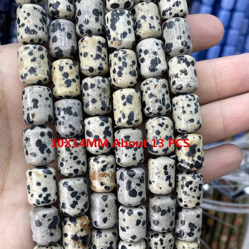 Natürliche Stein Dalmatiner Jaspis Runde Würfel Facettierte Rondelle Lose Spacer Perlen Für Schmuck Machen Charms DIY Armbänder Halskette