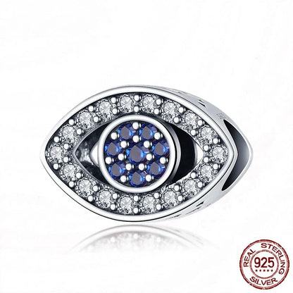 Heißer Verkauf 925 Silber Farbe Evil Eye Charm Dämon Auge Perle Für Original Armband & Armreif DIY Machen Mode Schmuck geschenk