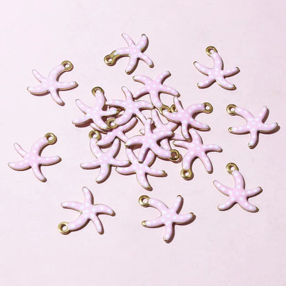 20 Stück 10,5x10mm Edelstahl Kleine Seestern Anhänger Emaille DIY Schmuck Herstellung Zubehör Zubehör Halskette Ohrringe