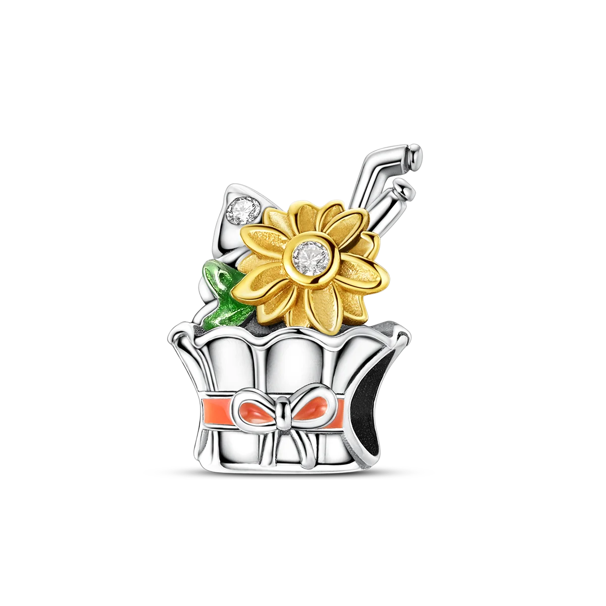 Charms-Perlen der Blumenserie, Original-Anhänger aus 925er-Sterlingsilber, Lotus-Tulpe, Rose, Nelke, passend für Armbänder, Damenschmuck, DIY-Geschenk