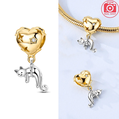 Original 925 Silber Gold Glühwürmchen Grün Leuchtender Anhänger Flugzeug Erde Rosa Parfüm Flasche Perlen Fit Armband Schmuck Diy Frauen