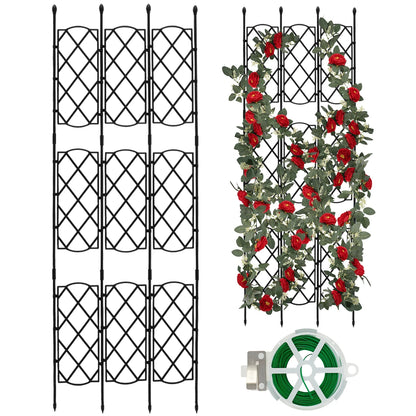 Garten pflanze Gitter rahmen robuste Pflanzen unterstützung Pfähle im Freien multifunktion ale DIY Garten gitter für Kletter pflanzen dekorativ
