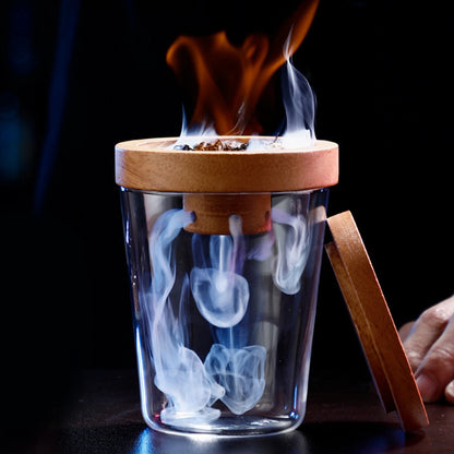 Cocktail-Räucher-Set, Rauch-Set mit 4 Holzspäne, altmodisches Whiskey-Räucher-Getränkekit, Cocktail-Zubehör für Whisky, Getränk