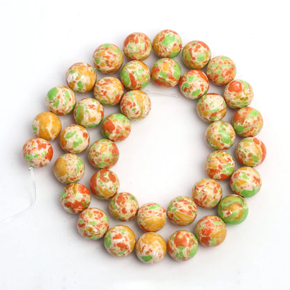 4/6/8/10mm Naturstein Meeressediment Imperial Jaspis Runde Lose Perlen für Schmuck Machen Handarbeiten diy Charms Armband 15''