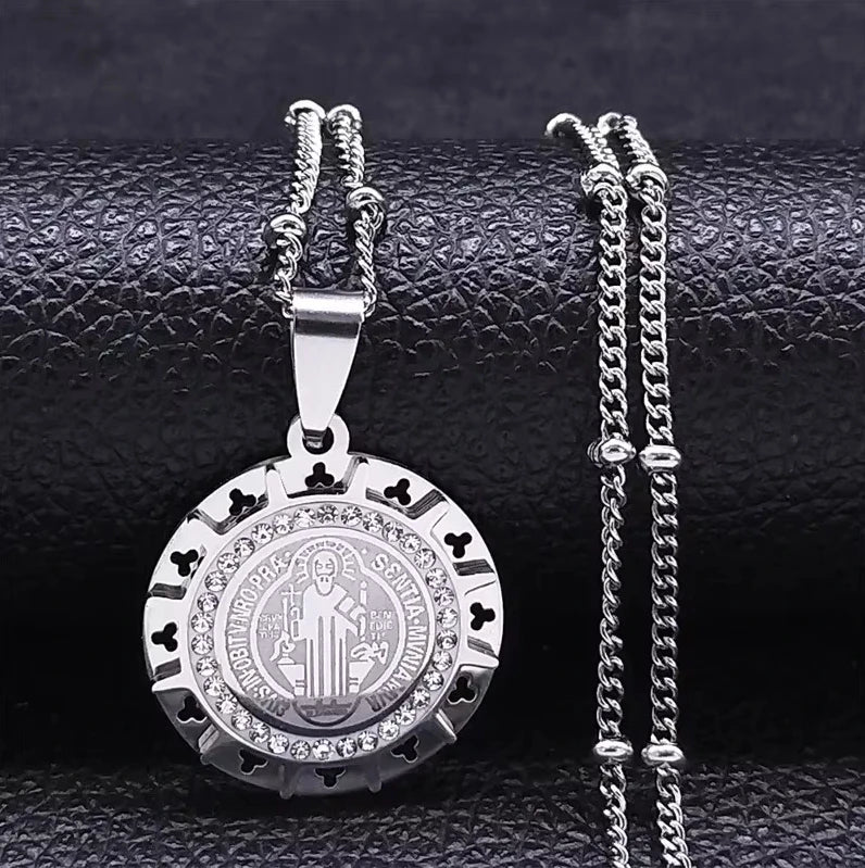 Saint George Dragon Slayer Knight Anhänger Titan Stahl Männer Frauen personalisierte Hip Hop Halskette Schmuck