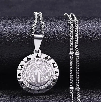 Saint George Dragon Slayer Knight Anhänger Titan Stahl Männer Frauen personalisierte Hip Hop Halskette Schmuck