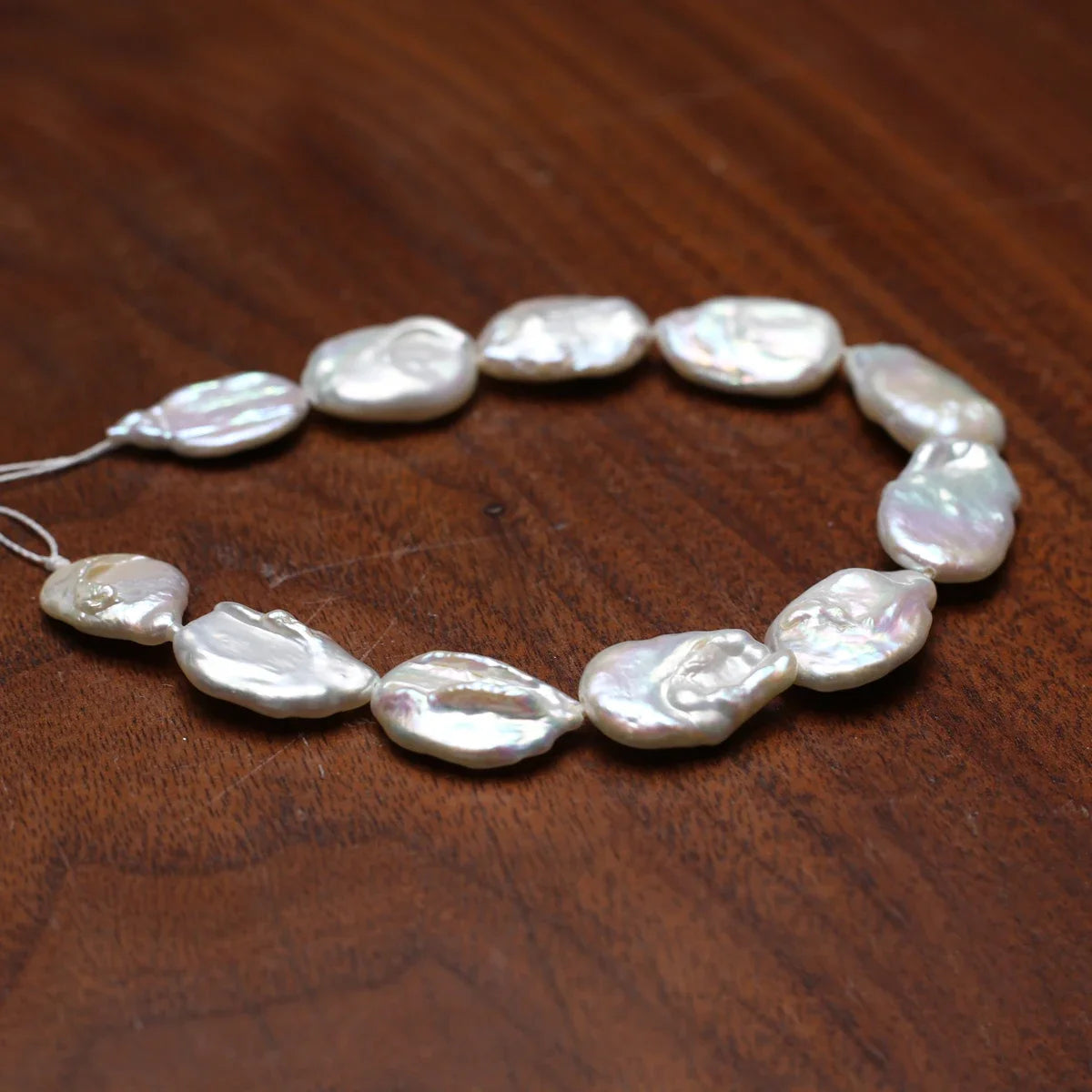 13x18mm4A 18cm Schillernde Natürliche Süßwasser Weiße Perle Barock Lose Seltene Perlen Schmuck Machen DIY Halskette Armband Zubehör