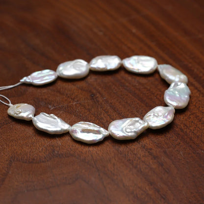 13x18mm4A 18cm Schillernde Natürliche Süßwasser Weiße Perle Barock Lose Seltene Perlen Schmuck Machen DIY Halskette Armband Zubehör